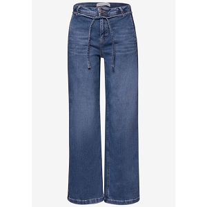 STREET ONE STYLE EMEE WIDE LEG,HW,MID BLUE<br>Jean
