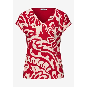  PRINTED STRUCTURE MATMIX SHIR<br>Rouge multi  Imprimé