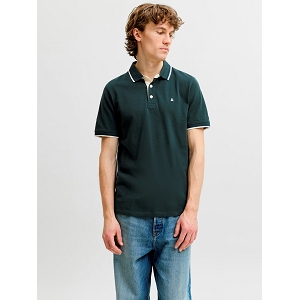 JACK AND JONES JJEPAULOS POLO SS NOOS<br>Vert foncé