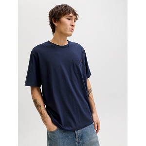 JACK AND JONES JJEDOVER SLUB TEE SS NOOS<br>Marine