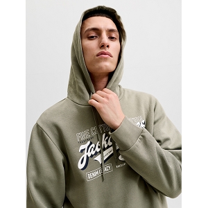  JJELOGO SWEAT HOOD 2 COL AW26 SN<br>Kaki clair  Inscription