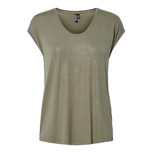 PIECES PCALICE SS GLITTER TEE JRS NOOS BC<br>Kaki