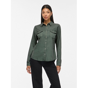 VILA VIBISTA DENIM SHIRTNOOS<br>Kaki