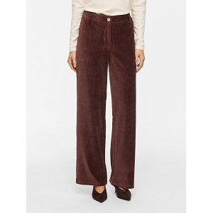 VILA VIKITA RW WIDE CORDUROY PANTS  NOOS<br>Marron Velours