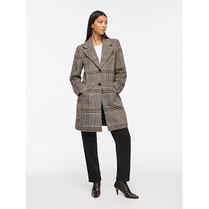 VILA VILEOVA LS BUTTON COAT  NOOS<br>Marron multi