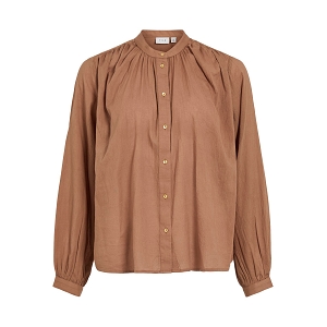 VILA VIESMA LS SHIRTLF<br>Marron