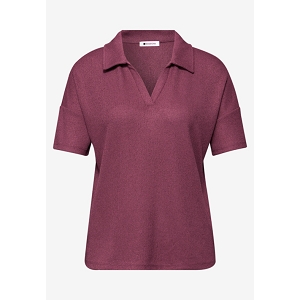  KNIT LOOK POLO SHIRT<br>Violet clair  