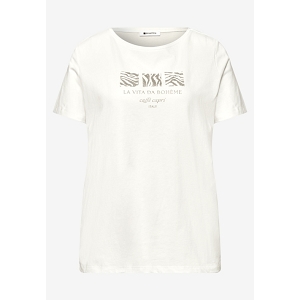STREET ONE LTD QR BASIC PEARL PRINT SHIRT<br>Blanc