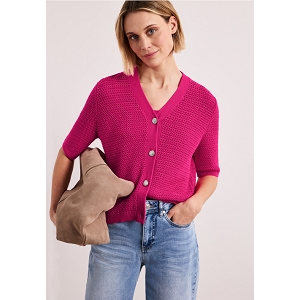 STREET ONE OPEN STRUCTURE CARDIGAN<br>Fuchsia