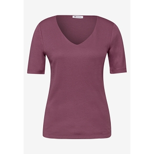 STREET ONE STYLE HEART NECK ADA 12 SLEEVES<br>Violet clair