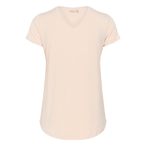 CULTURE CUPOPPY VNECK TSHIRT<br>Ecru