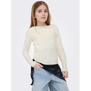 ONLY KIDS KOGEA LS 2WAYS FIT TOP JRS NOOS<br>Blanc