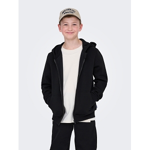 ONLY AND SONS KIDS OSJCERES ZIP THR. HOODIE SWT NOOS<br>Noir