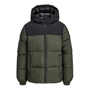 JACK AND JONES KIDS JJRAZE PUFFER HOOD JNR<br>Kaki multi