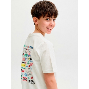 JACK AND JONES KIDS JJLEGACY TEE SS CREW NECK JNR<br>Blanc