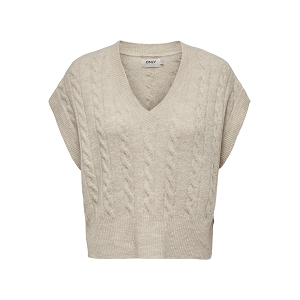 ONLY MELODY VEST KNT NOOS<br>Beige clair