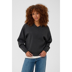 KAFFE DK COMPANY KALOANA KNIT PULLOVER<br>Anthracite