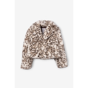  KIEV<br>Blanc marron Imitation Poils Léopard