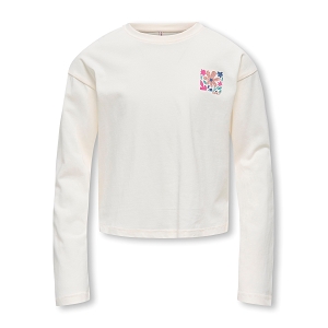  KOGOLI LIFE FLOWER LOOSE LS TOP FR JRS<br>Blanc cassé  Inscription