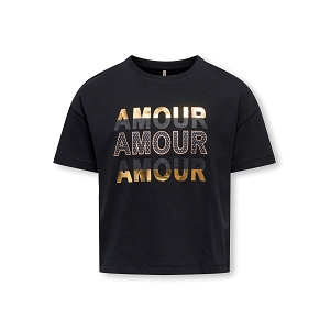  KOGANNA LIFE AMOURLOVE SS TEE FR JRS<br>Noir  Inscription