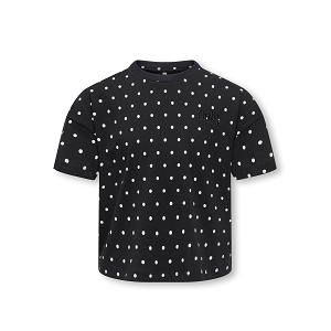 ONLY KIDS KOGANNA LIFE SS LEO TOP FR JRS<br>Noir blanc