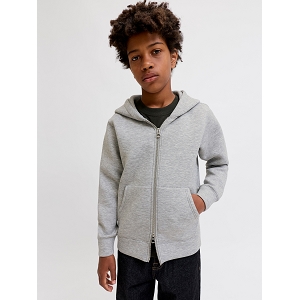 JACK AND JONES KIDS JCOLEGACY SWEAT SCUBA ZIP HOOD SN JNR<br>Gris