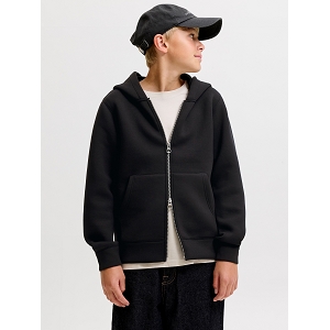 JACK AND JONES KIDS JCOLEGACY SWEAT SCUBA ZIP HOOD SN JNR<br>Noir