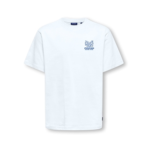 ONLY AND SONS KIDS OSJFRED WORLDWIDE RLX SS TEE<br>Blanc