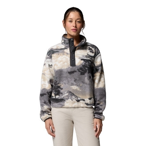 COLUMBIA HELVETIA™ II PRINTED CROPPED HALF SNAP<br>Noir multi Polaire