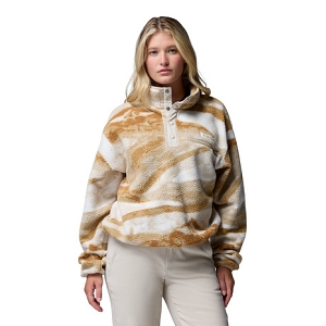 COLUMBIA HELVETIA™ II PRINTED CROPPED HALF SNAP<br>Beige multi Polaire