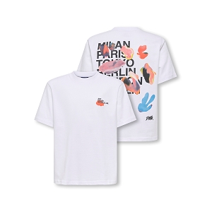 ONLY AND SONS KIDS OSJBLOOM RLX SS TEE<br>Blanc