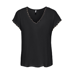 ONLY ONLLEA SS VNECK LUREX CS JRS<br>Noir