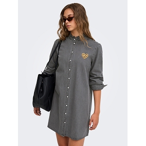ONLY ONLWENDY LS EMB DNM DRESS YOR<br>Noir jean