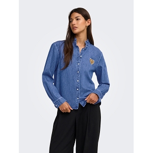 ONLY ONLWENDY LS FRILL DNM SHIRT YOR FC<br>Jean