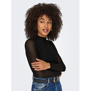 ONLY ONLERICA MESH LS TOP JRS NOOS<br>Noir