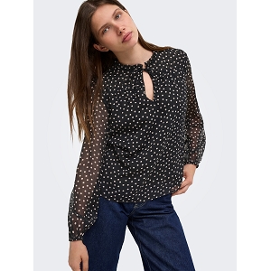 ONLY ONLDITSY LS BLOUSE WVN NOOS<br>Noir multi