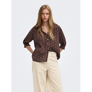 ONLY ONLRAYA 34 SHIRT WVN NOOS<br>Marron multi