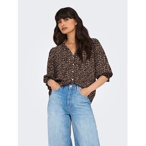 ONLY ONLRAYA 34 SHIRT WVN NOOS<br>Marron noir