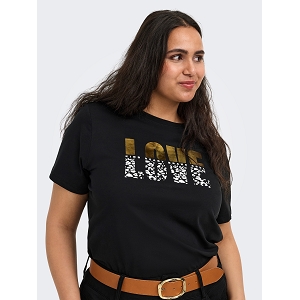 ONLY CARMAKOMA CARKITA SS REG TEE JRS NOOS<br>Noir multi