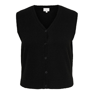 ONLY CARMAKOMA CARALLY SL VNECK VEST KNT<br>Noir