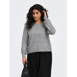 ONLY CARMAKOMA CARROSE LS CARDIGAN KNT NOOS<br>Gris