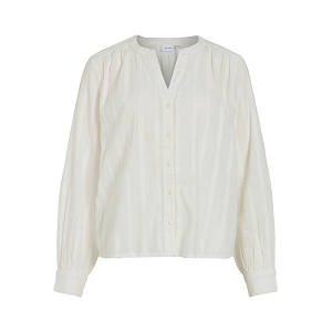 VILA VIMORINDA ONECK LS SHIRT<br>Blanc