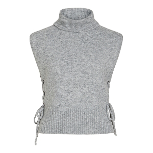 VILA VILYLA LACE UP COLLAREF<br>Gris