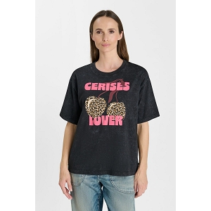 LE TEMPS DES CERISES FSPIKY0000000MC TSH F SPIKY<br>Noir multi