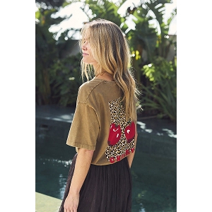 LE TEMPS DES CERISES FROCKY0000000MC TSH F ROCKY<br>Marron