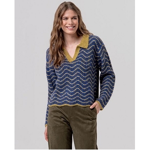  566BUNO232<br>Bleu jaune  Rayures