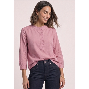 STREET ONE CORDUROY BLOUSE W RUFFLE DETAIL<br>Rose Velours