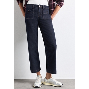 STREET ONE STYLE AMALIA STRAIGHT LEG,MW,RINSE WASH<br>Jean brut