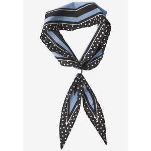 STREET ONE DIAMOND BANDANA WITH BEAD<br>Bleu multi