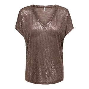 ONLY ONLMIRINDA SS VNECK TOP JRS<br>Taupe